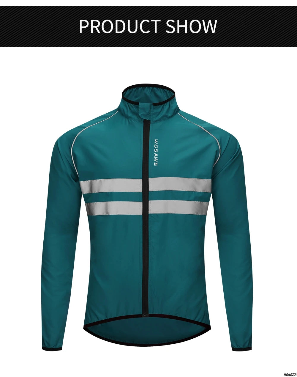 Jaqueta de Ciclismo Masculina WOSAWE, Windbreaker, Manga Longa, MTB, Resistente à Água, Jaqueta de Bicicleta, Roupa Esportiva