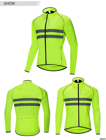 Jaqueta de Ciclismo Masculina WOSAWE, Windbreaker, Manga Longa, MTB, Resistente à Água, Jaqueta de Bicicleta, Roupa Esportiva