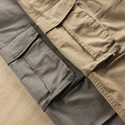 Calças Masculinas Cargo, Roupas de Trabalho Outono, Calças Khaki Masculinas em Nylon, Tamanho Grande, Design Fashion Emo Y2K, Calças Longas Baggy.