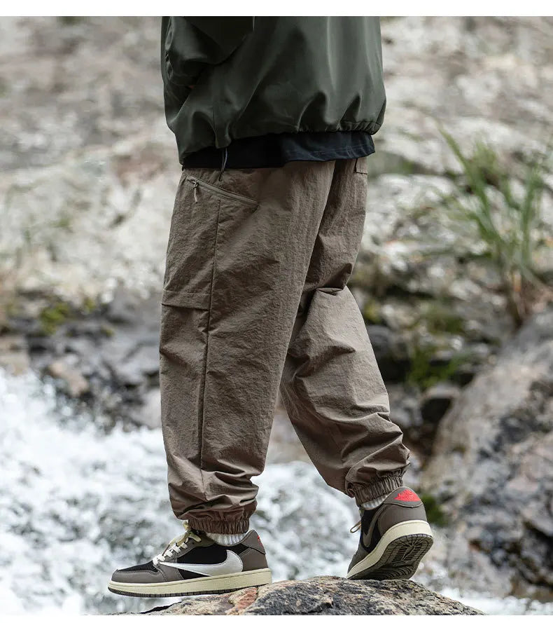 Calça Cargo Masculina TFETTERS à Prova D'Água para Atividades ao Ar Livre – Camping e Lazer, Nylon, Primavera/Verão 2024