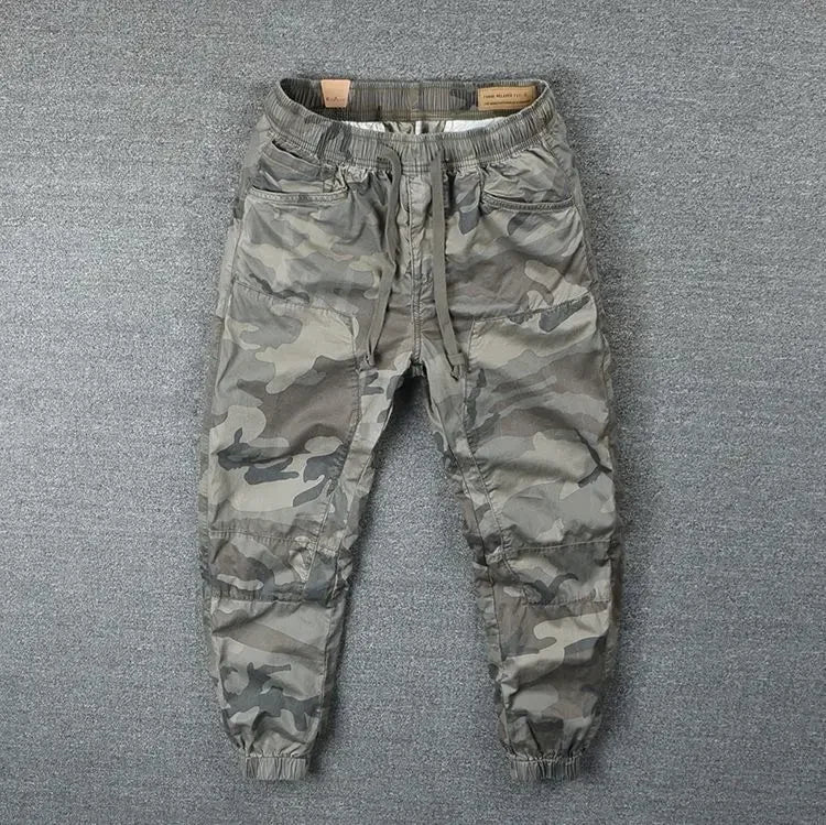 Calças Masculinas Camufladas Regular Fit para Caminhada, Calças Cargo Inverno Coreanas, Slacks Baggy Oversize Novas e Baratas.