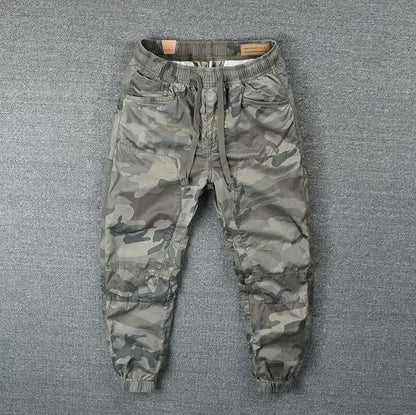 Calças Masculinas Camufladas Regular Fit para Caminhada, Calças Cargo Inverno Coreanas, Slacks Baggy Oversize Novas e Baratas.