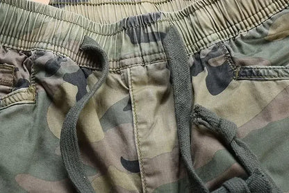 Calças Masculinas Camufladas Regular Fit para Caminhada, Calças Cargo Inverno Coreanas, Slacks Baggy Oversize Novas e Baratas.