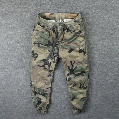 Calças Masculinas Camufladas Regular Fit para Caminhada, Calças Cargo Inverno Coreanas, Slacks Baggy Oversize Novas e Baratas.