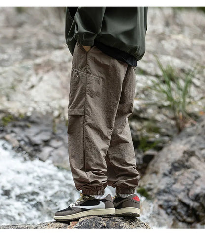 Calça Cargo Masculina TFETTERS à Prova D'Água para Atividades ao Ar Livre – Camping e Lazer, Nylon, Primavera/Verão 2024