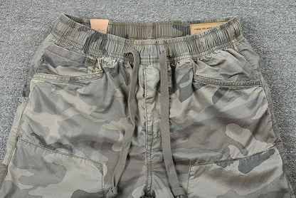 Calças Masculinas Camufladas Regular Fit para Caminhada, Calças Cargo Inverno Coreanas, Slacks Baggy Oversize Novas e Baratas.