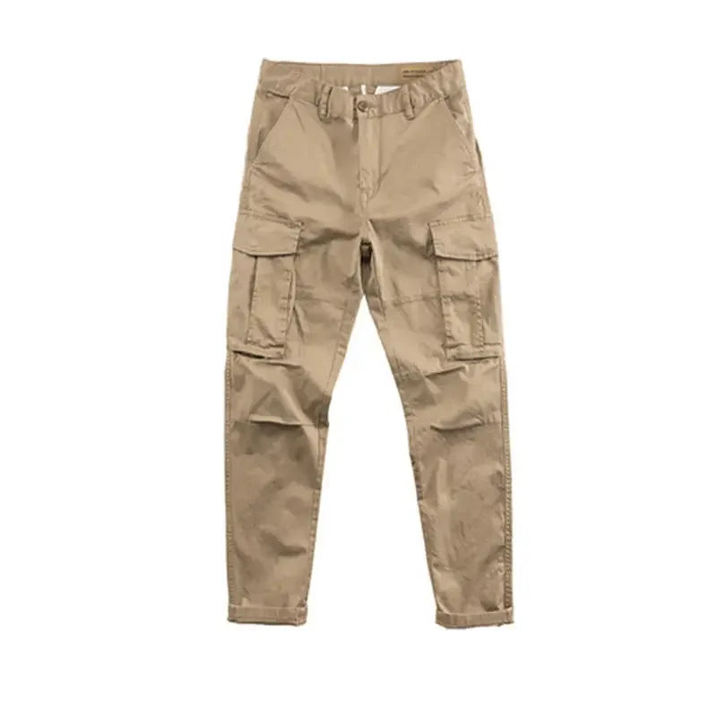 Calças Masculinas Cargo, Roupas de Trabalho Outono, Calças Khaki Masculinas em Nylon, Tamanho Grande, Design Fashion Emo Y2K, Calças Longas Baggy.