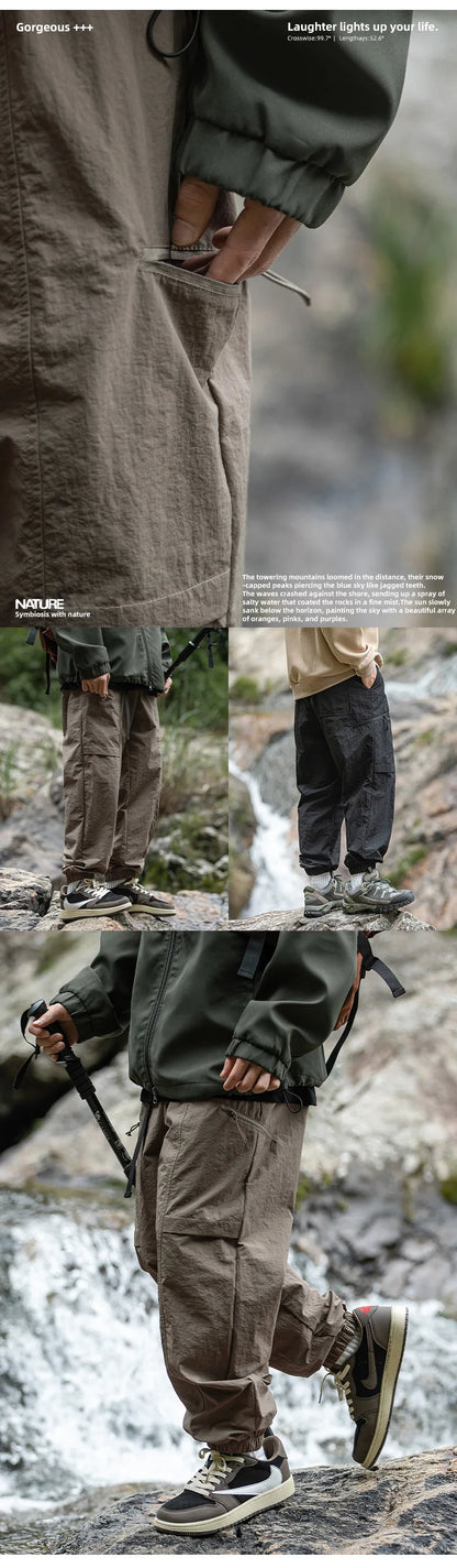 Calça Cargo Masculina TFETTERS à Prova D'Água para Atividades ao Ar Livre – Camping e Lazer, Nylon, Primavera/Verão 2024