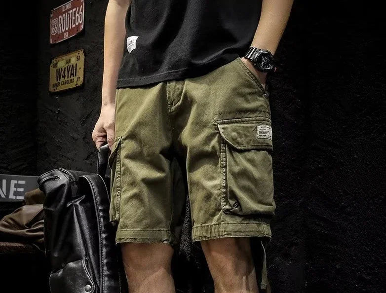 Bermudas Masculinas Cargo, Estilo Baggy, Tamanho Largo, Shorts Pretos, Modelos Soltos, Harajuku, Novidade em Moda Masculina