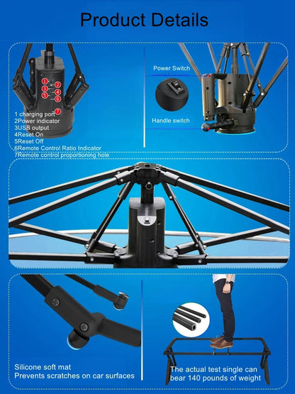 Capa de Carro Automática e Semi-Automática, Carport Móvel com Sombrinha Solar e Protetor Solar.