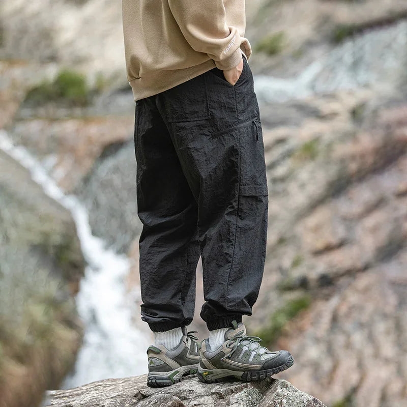 Calça Cargo Masculina TFETTERS à Prova D'Água para Atividades ao Ar Livre – Camping e Lazer, Nylon, Primavera/Verão 2024