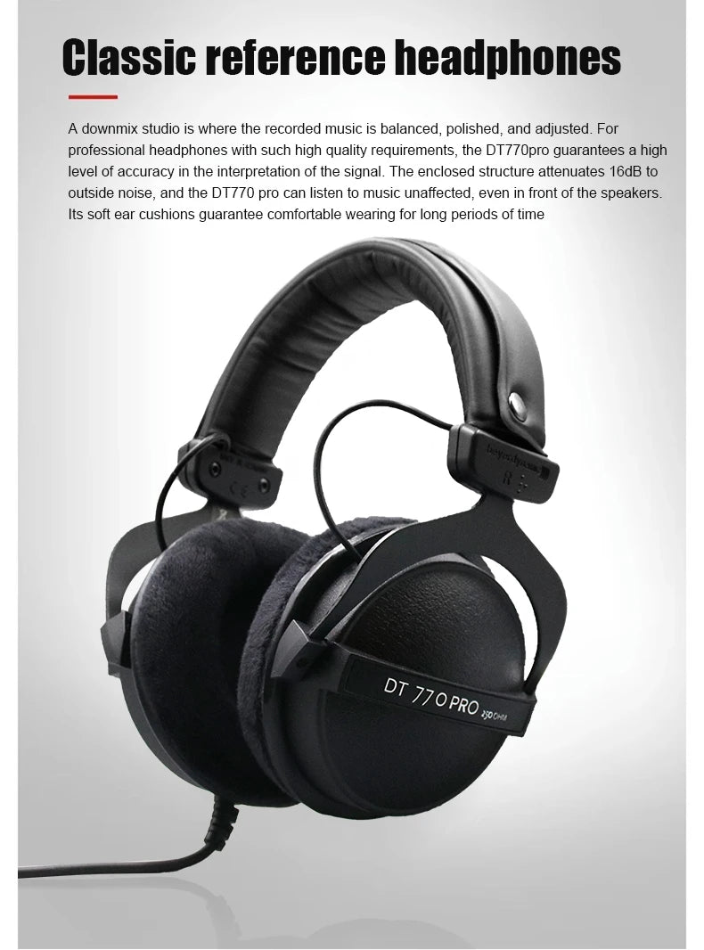 Fone de Ouvido Profissional Beyerdynamic DT 770 PRO - 80/250 Ohms