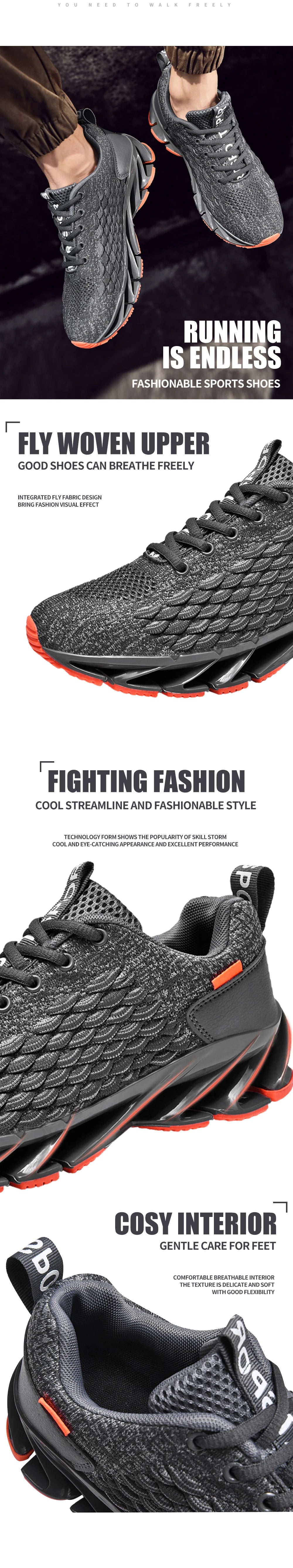 Tênis Xiaomi Youpin Masculino, Outdoor, Antiderrapante, Confortável, Tecido Mesh, Resistente, Tamanho Grande 39-47