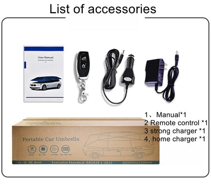 Capa de Carro Automática e Semi-Automática, Carport Móvel com Sombrinha Solar e Protetor Solar.