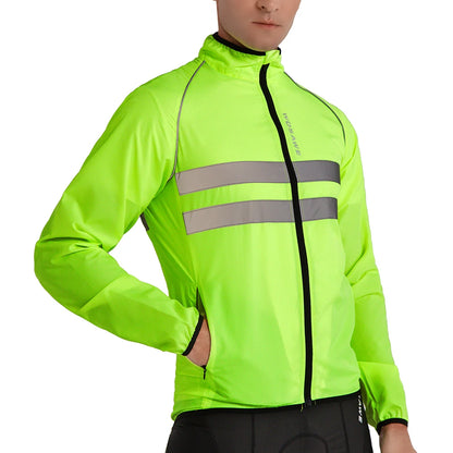 Jaqueta de Ciclismo Masculina WOSAWE, Windbreaker, Manga Longa, MTB, Resistente à Água, Jaqueta de Bicicleta, Roupa Esportiva