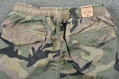 Calças Masculinas Camufladas Regular Fit para Caminhada, Calças Cargo Inverno Coreanas, Slacks Baggy Oversize Novas e Baratas.