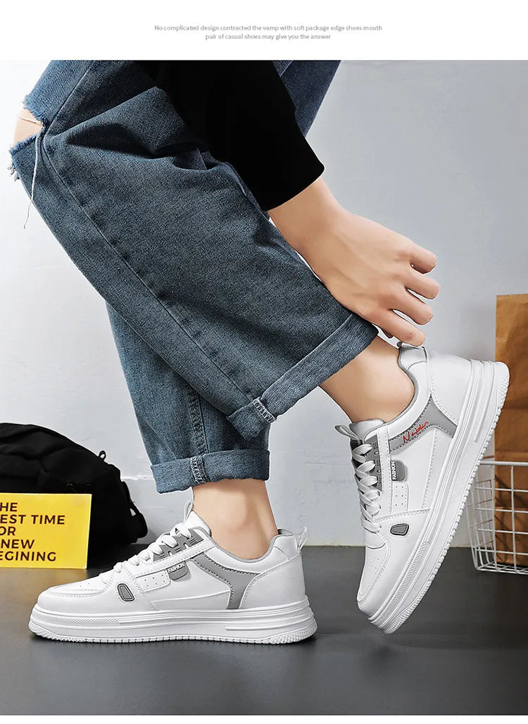 Tênis Masculino Plataforma Novo Estilo Confortável Casual Sapatos Designer Fashion Tênis Respirável para Exterior