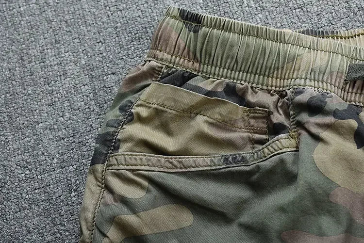 Calças Masculinas Camufladas Regular Fit para Caminhada, Calças Cargo Inverno Coreanas, Slacks Baggy Oversize Novas e Baratas.