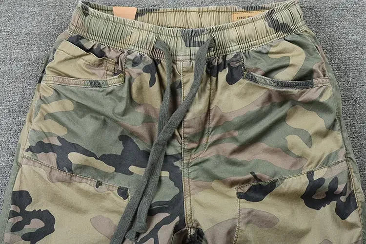 Calças Masculinas Camufladas Regular Fit para Caminhada, Calças Cargo Inverno Coreanas, Slacks Baggy Oversize Novas e Baratas.