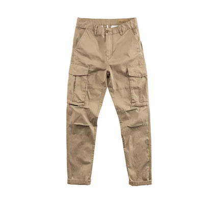 Calças Masculinas Cargo, Roupas de Trabalho Outono, Calças Khaki Masculinas em Nylon, Tamanho Grande, Design Fashion Emo Y2K, Calças Longas Baggy.