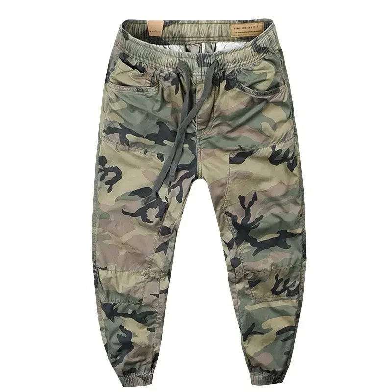 Calças Masculinas Camufladas Regular Fit para Caminhada, Calças Cargo Inverno Coreanas, Slacks Baggy Oversize Novas e Baratas.