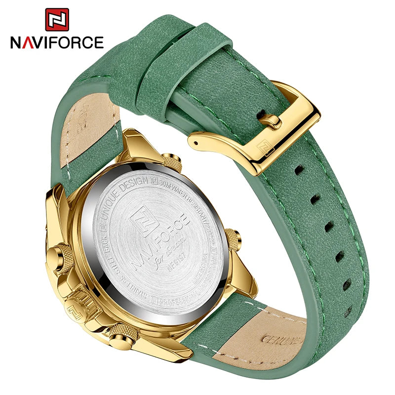 Relógio Masculino Militar NAVIFORCE - Resistente à Água