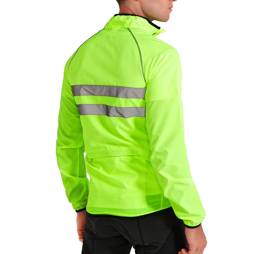 Jaqueta de Ciclismo Masculina WOSAWE, Windbreaker, Manga Longa, MTB, Resistente à Água, Jaqueta de Bicicleta, Roupa Esportiva