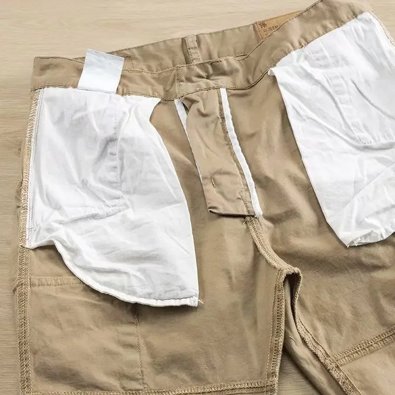 Calças Masculinas Cargo, Roupas de Trabalho Outono, Calças Khaki Masculinas em Nylon, Tamanho Grande, Design Fashion Emo Y2K, Calças Longas Baggy.